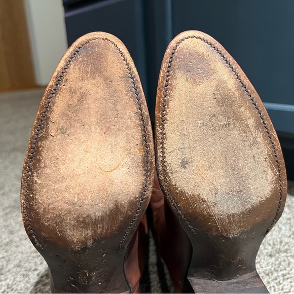 Nocona Men’s 7B model 7520-27-403 in Redwood Deertan Cowboy Boots - Picture 8 of 12